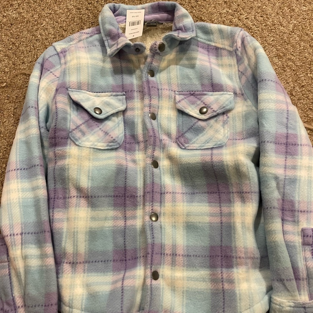 Eddie Bauer fleece shacket size 10/12 youth girls